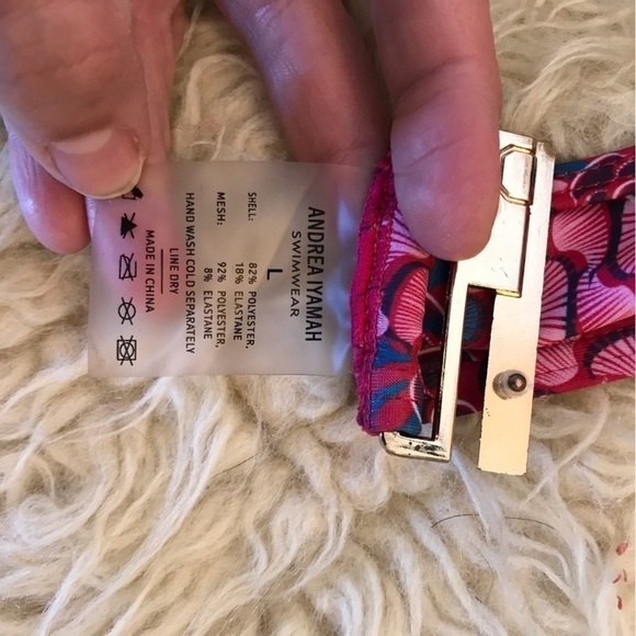 Andrea Iyamah Red and Blue Swim Top - Picture 10 of 10